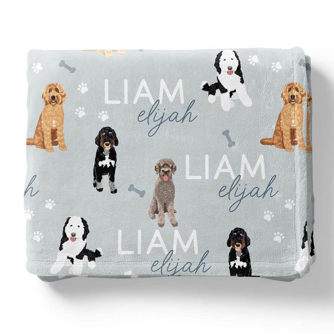 Personalized Kids Blankets | Dog Breeds - Part 1
