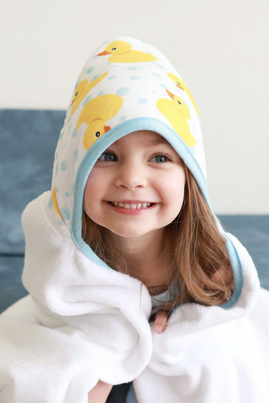 Embroidered Bamboo Hooded Towel | Rubber Ducks