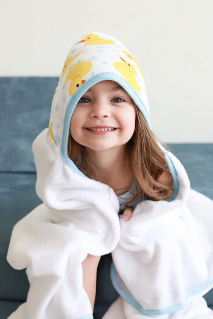 Embroidered Bamboo Hooded Towel | Rubber Ducks