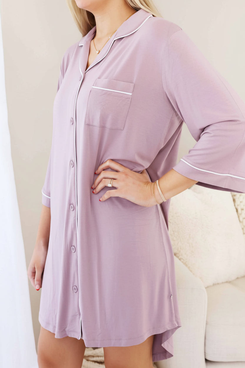 Labor & Delivery Nightgown | Dusty Purple