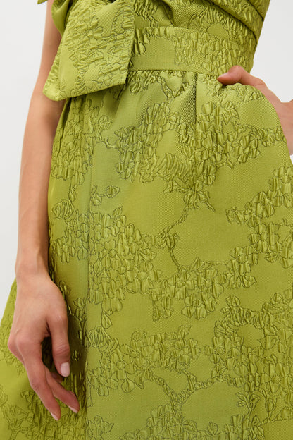 Brocade Metallic Strapless Kathleen Gown