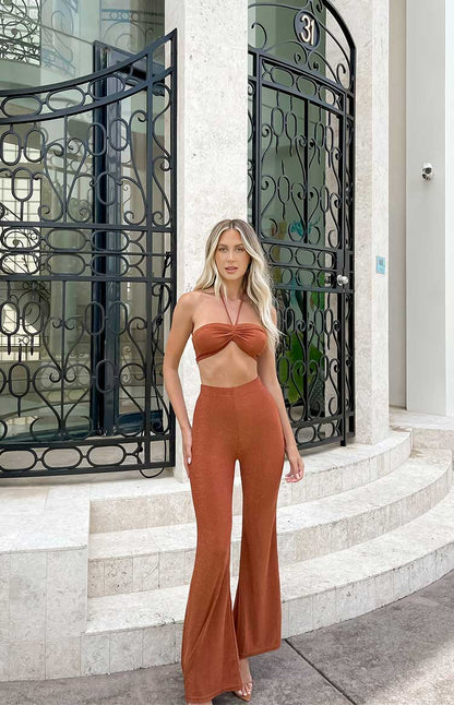 Stassie Rust Halter Top