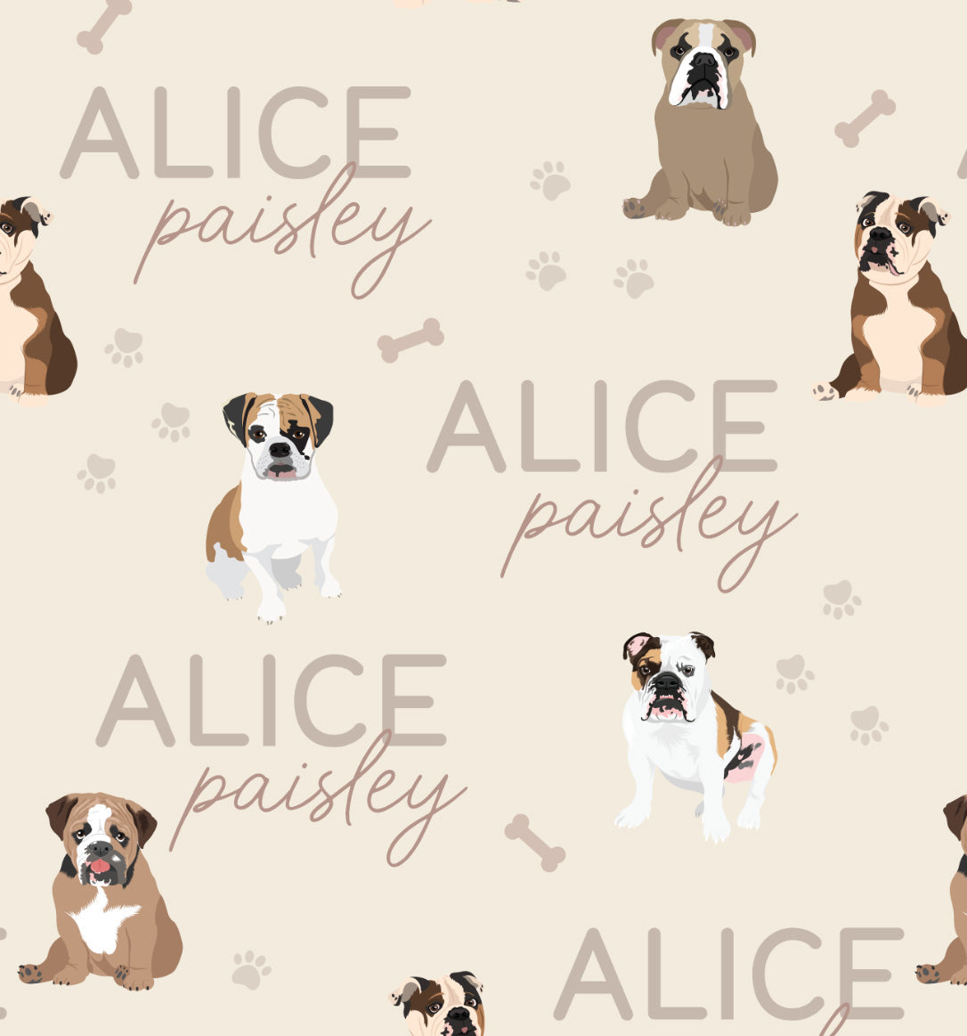 Personalized Baby Name Swaddle Blanket | Dog Breeds