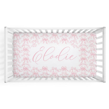Fancy Frills Personalized Crib Sheet