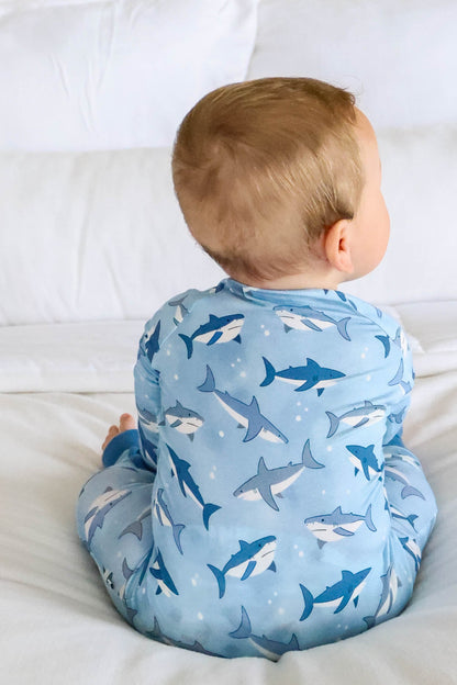 Convertible Bamboo Zip Romper | Fin Friends