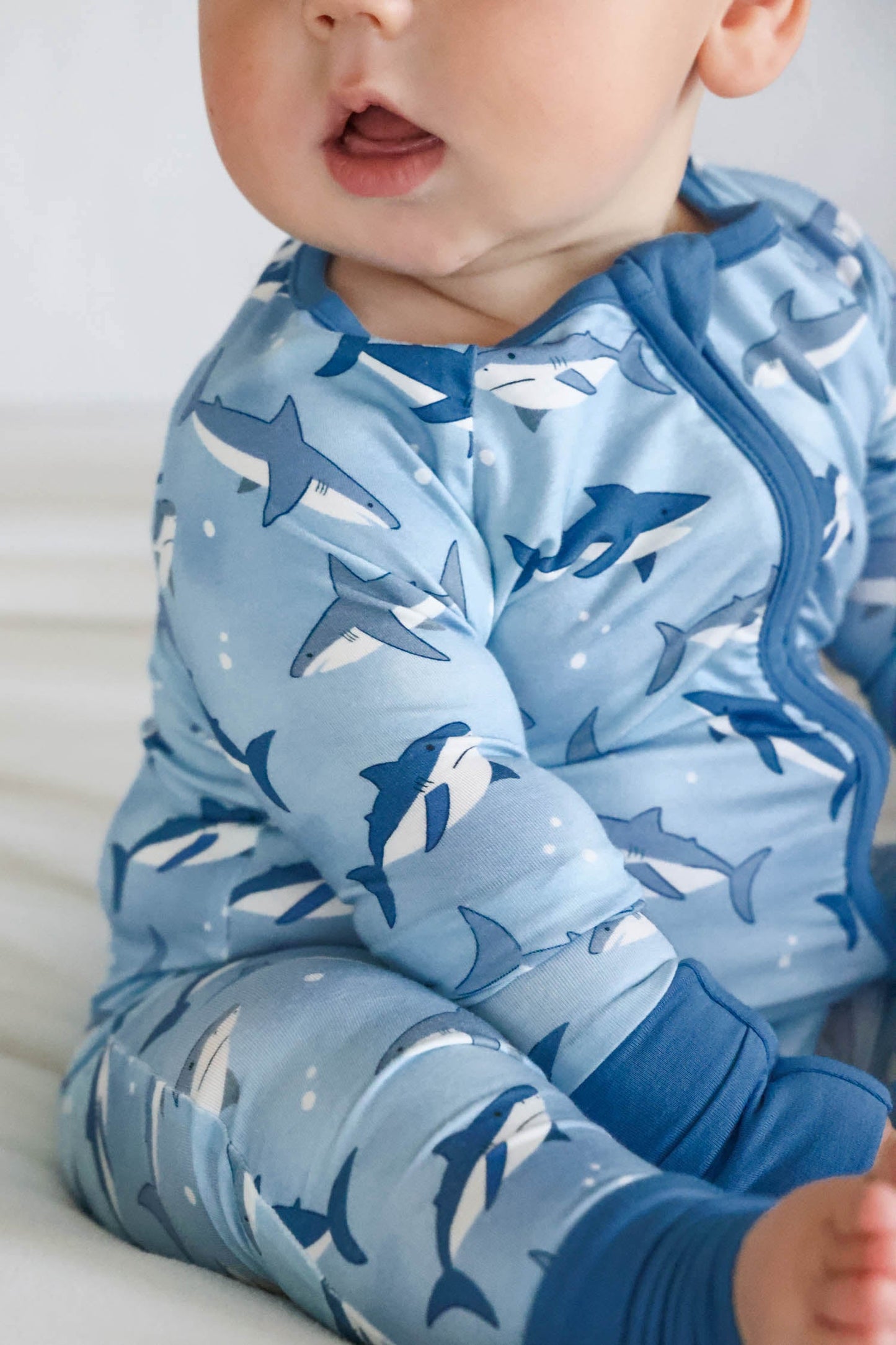 Convertible Bamboo Zip Romper | Fin Friends