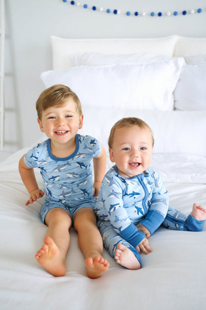 Convertible Bamboo Zip Romper | Fin Friends