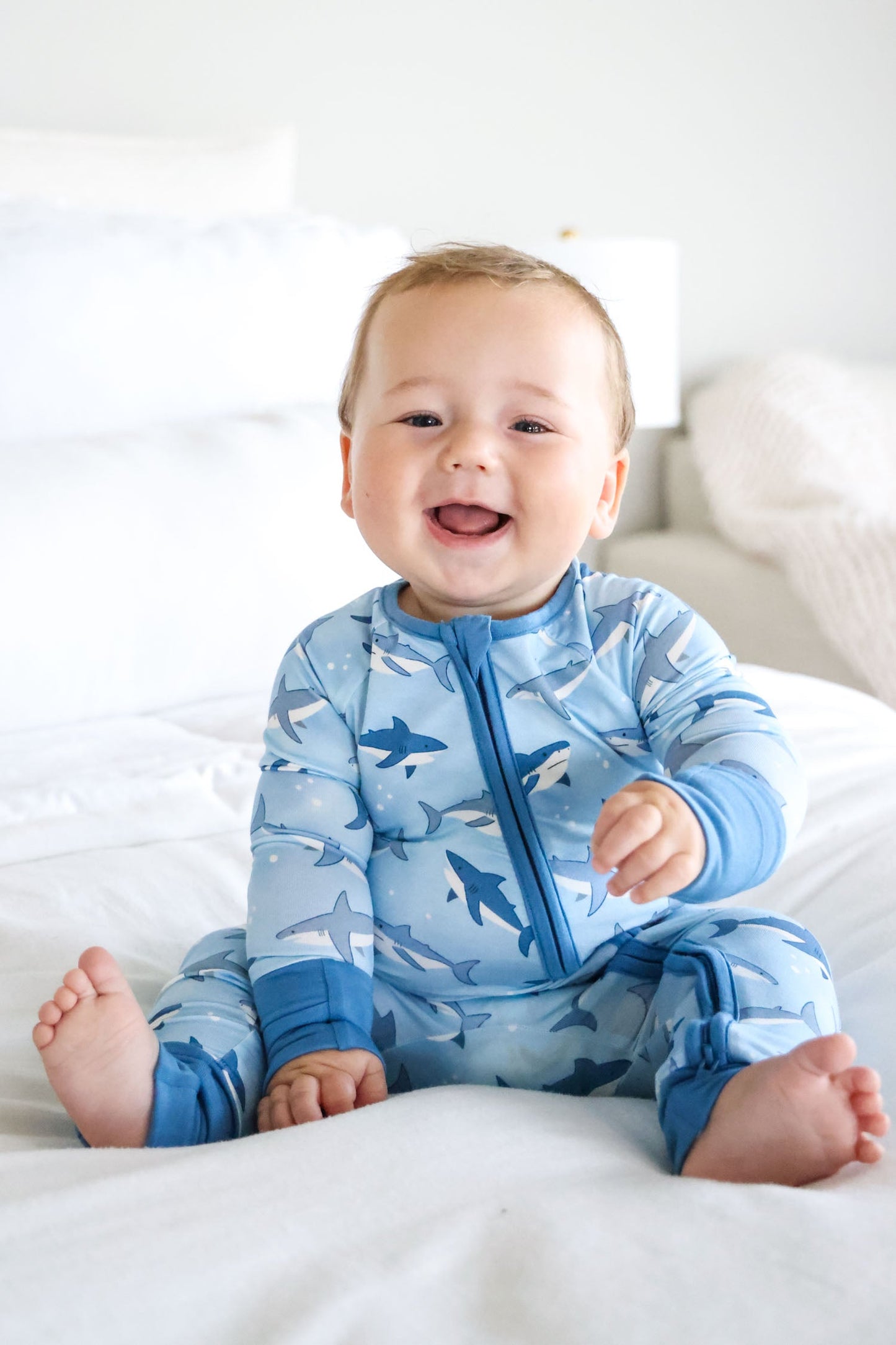 Convertible Bamboo Zip Romper | Fin Friends