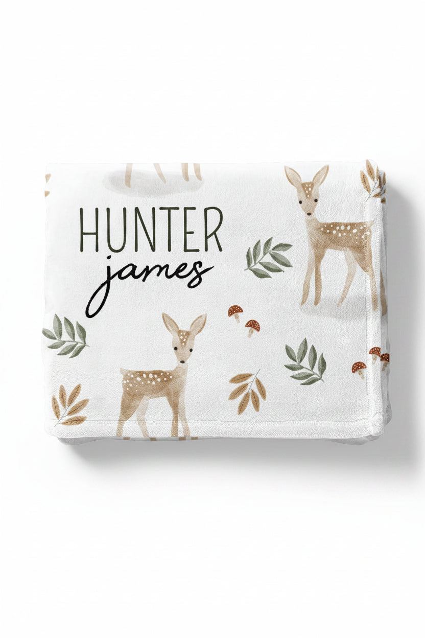 Finley's Fawn Personalized Toddler Blanket