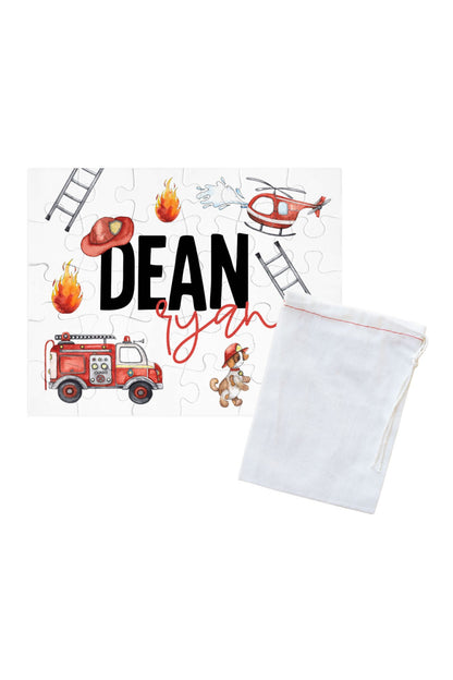 Kids Personalized 30 Piece Puzzle | Firetrucks
