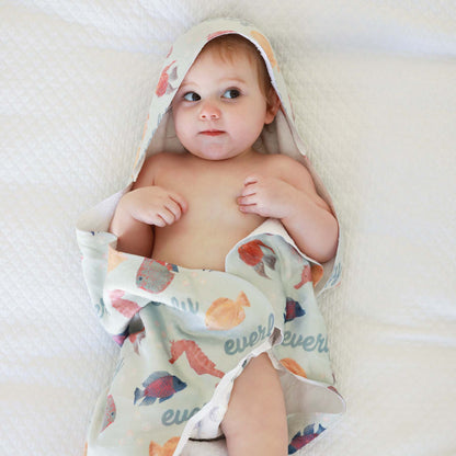 Personalized Hooded Towel | Tropical Fish