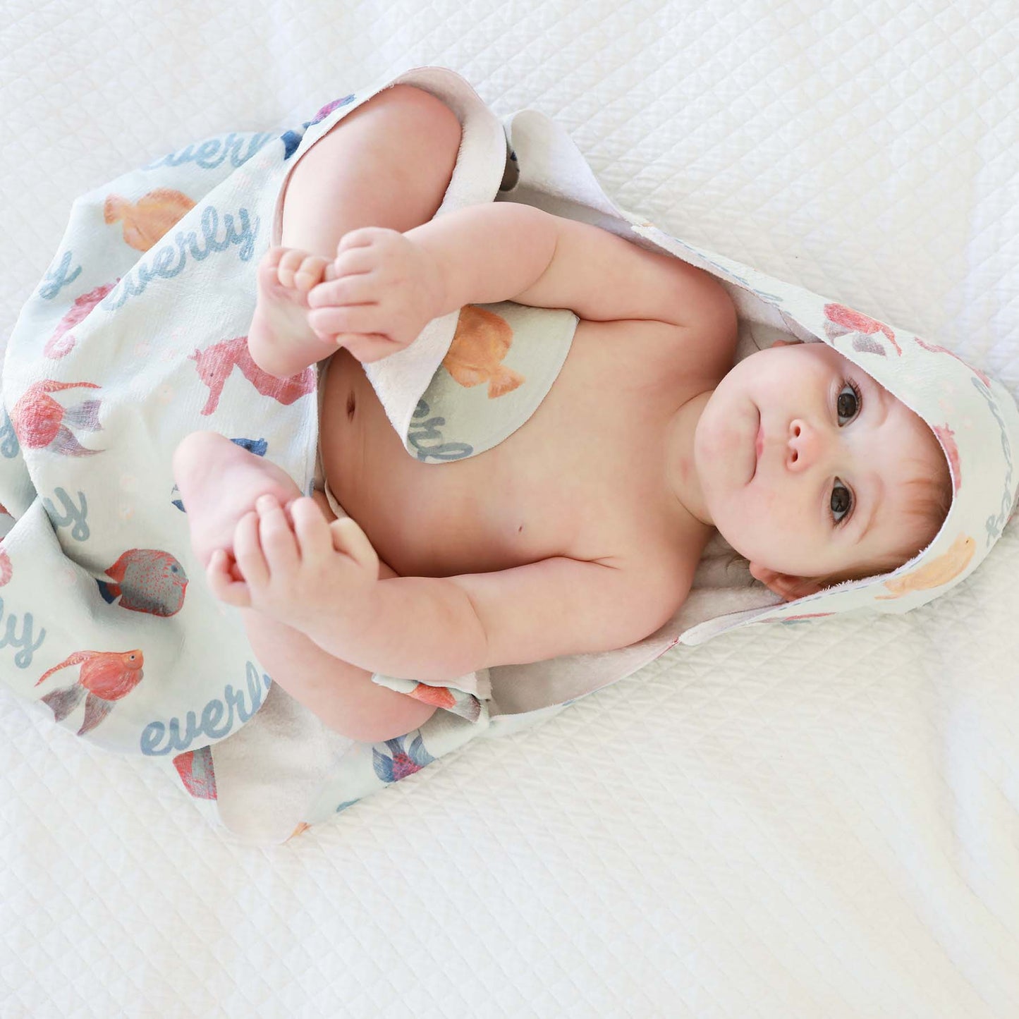 Personalized Hooded Towel | Tropical Fish