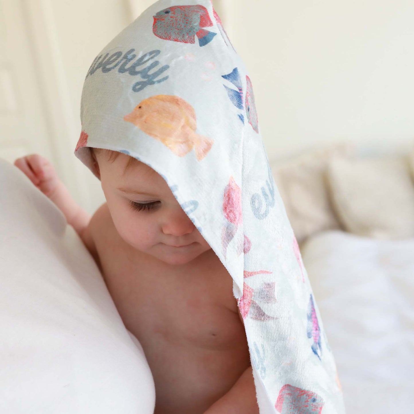 Personalized Hooded Towel | Tropical Fish
