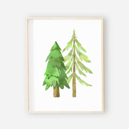 Forest Trees Digital Nursery Art Group