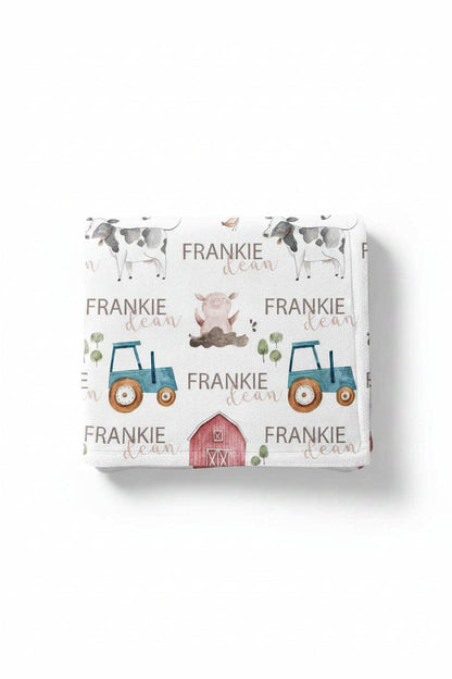 Frankie's Farm Party Personalized Toddler Blanket