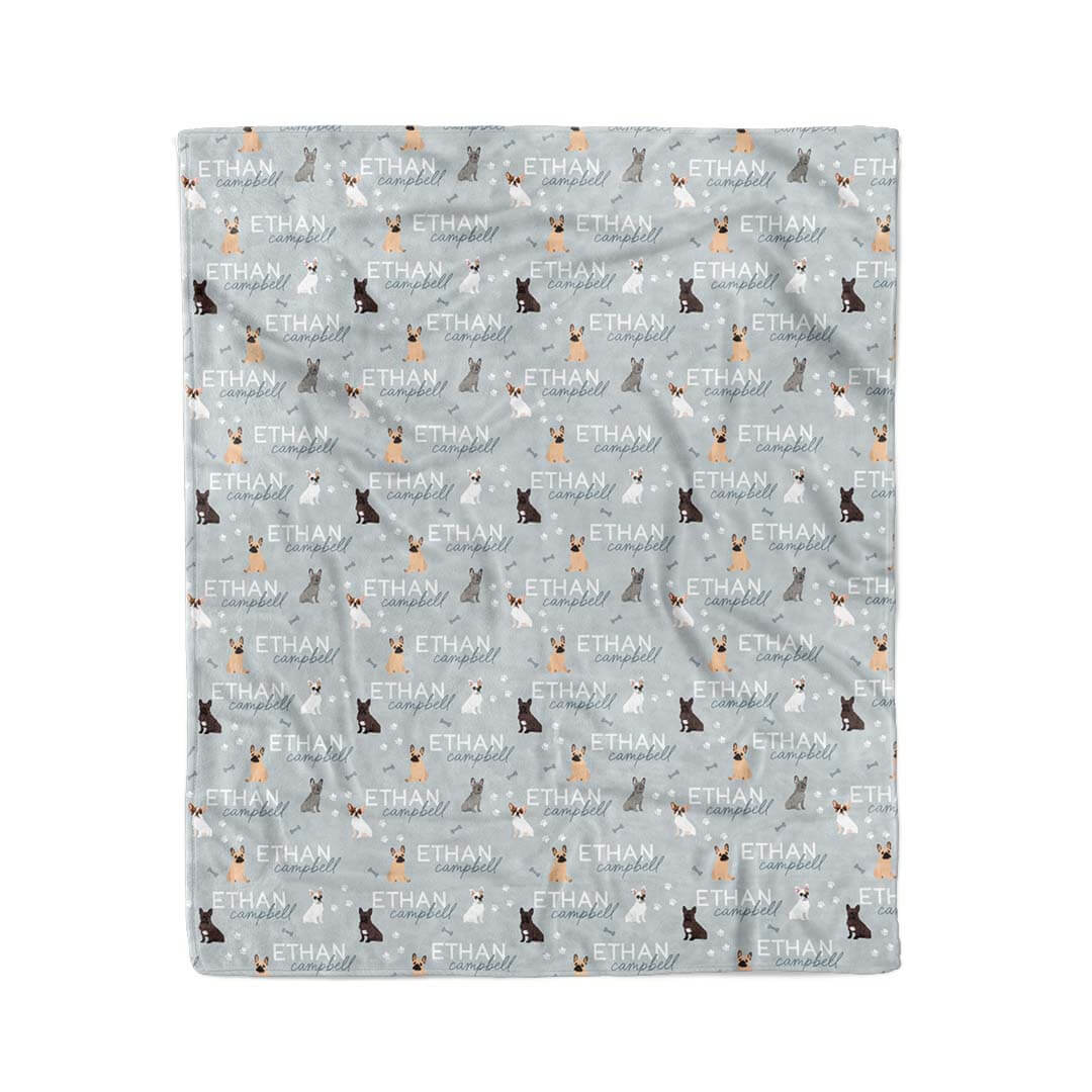 Personalized Kids Blanket | French Bulldog