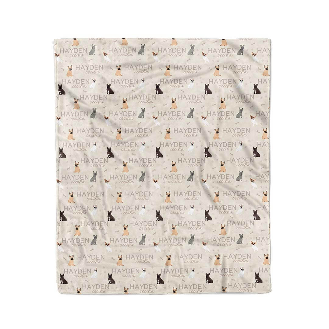 Personalized Kids Blanket | French Bulldog