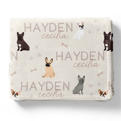 Personalized Kids Blanket | French Bulldog