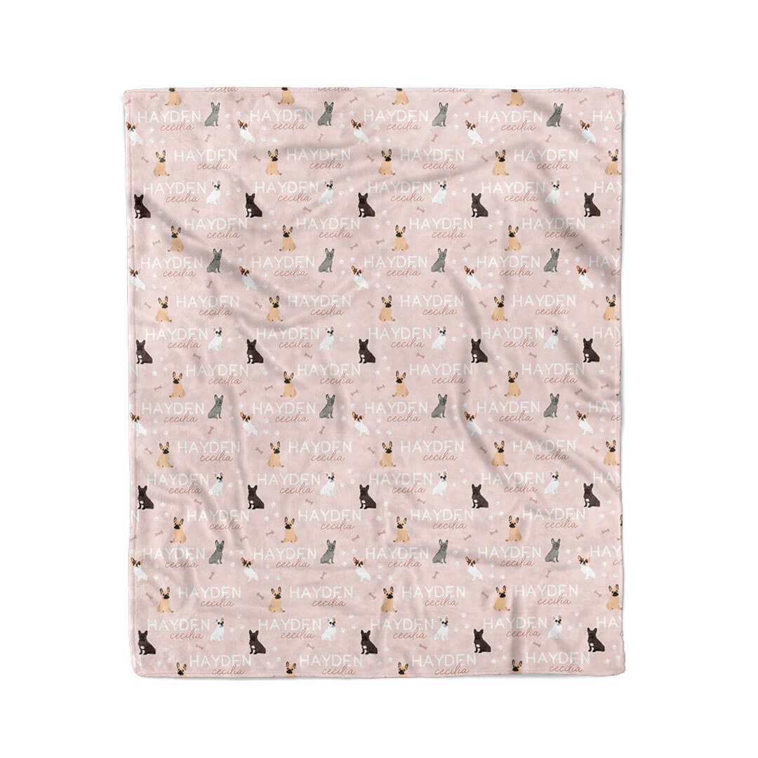 Personalized Kids Blanket | French Bulldog