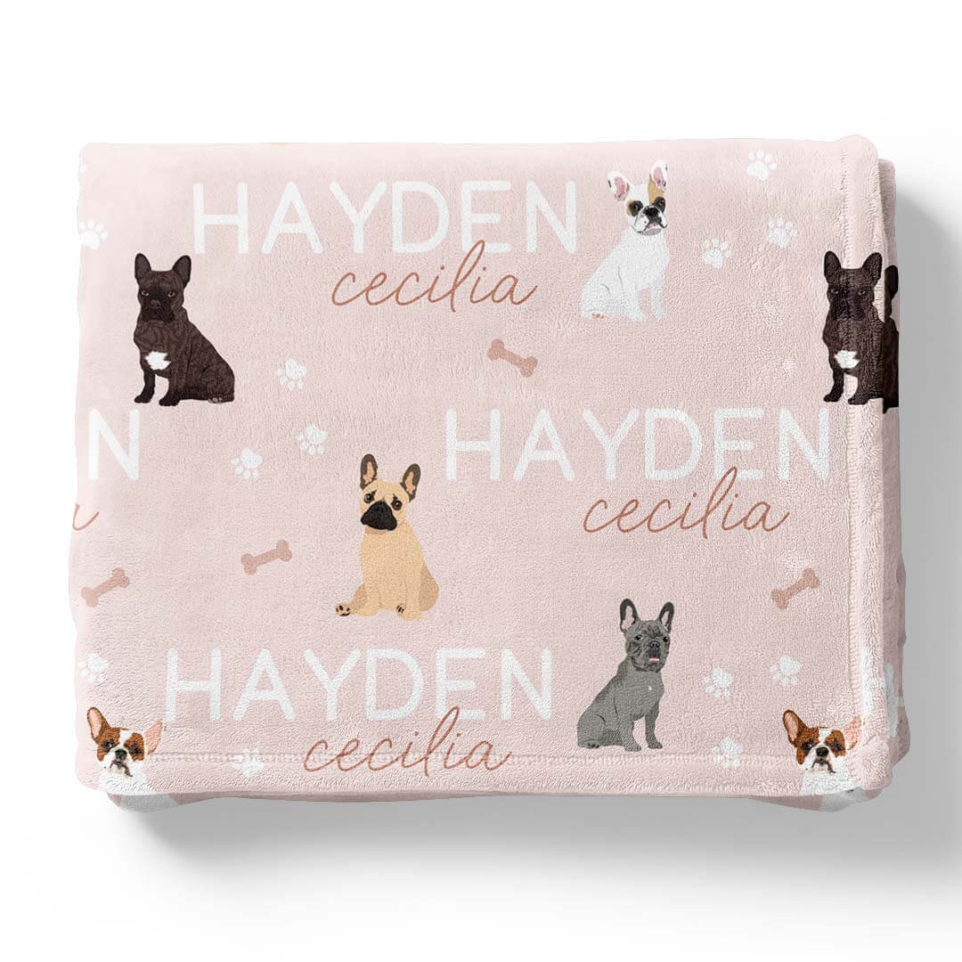 Personalized Kids Blanket | French Bulldog