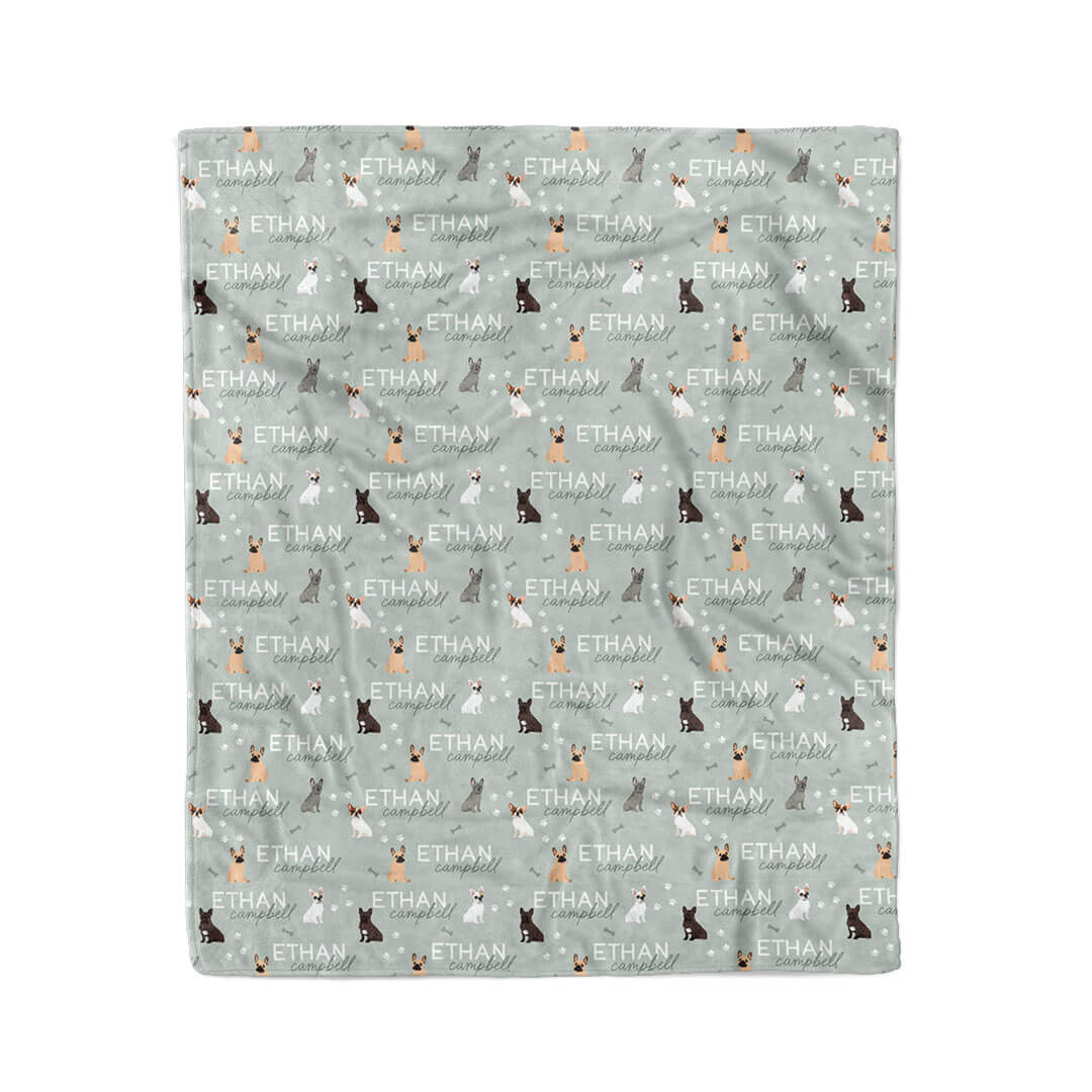 Personalized Kids Blanket | French Bulldog
