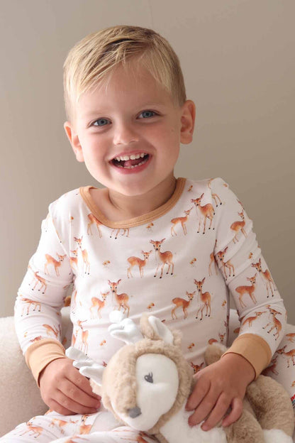 Friendly Fawns Two Piece Pajama Set