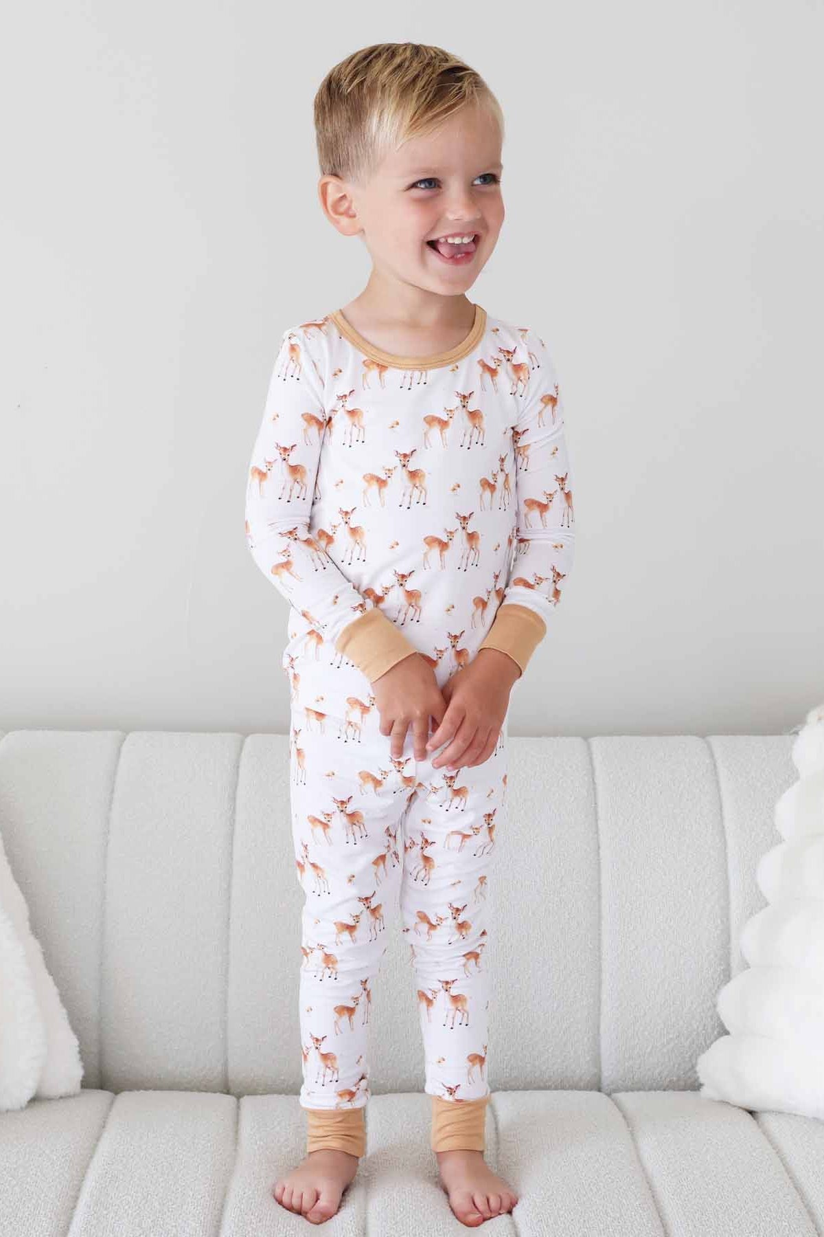 Friendly Fawns Two Piece Pajama Set