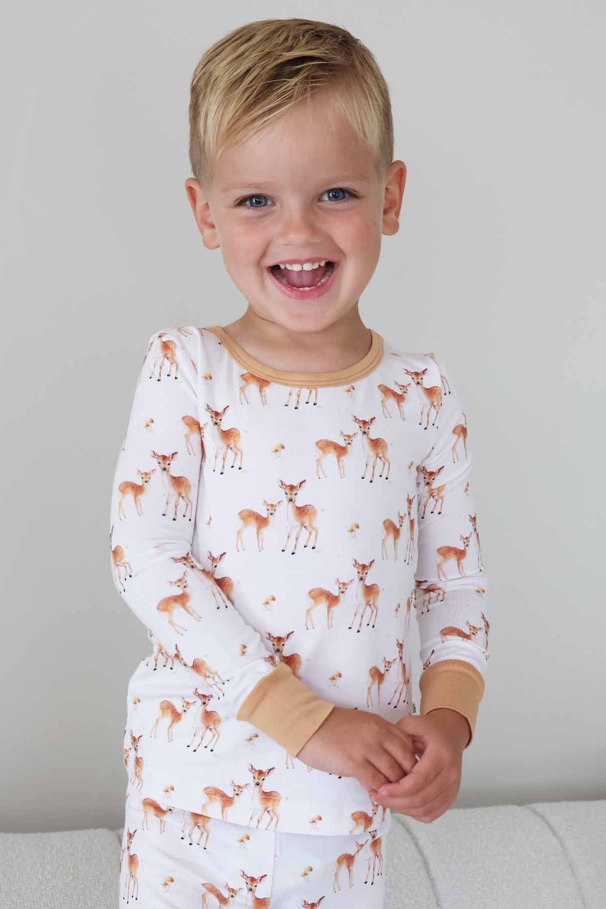 Friendly Fawns Two Piece Pajama Set