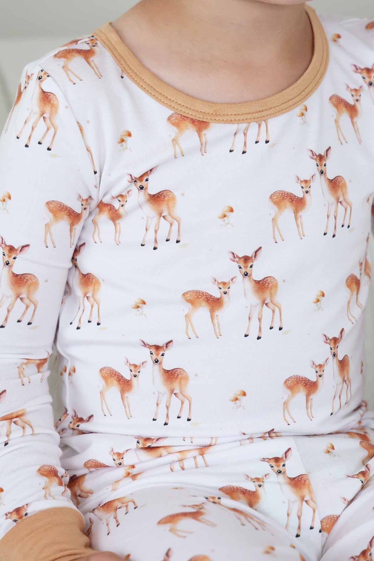 Friendly Fawns Two Piece Pajama Set
