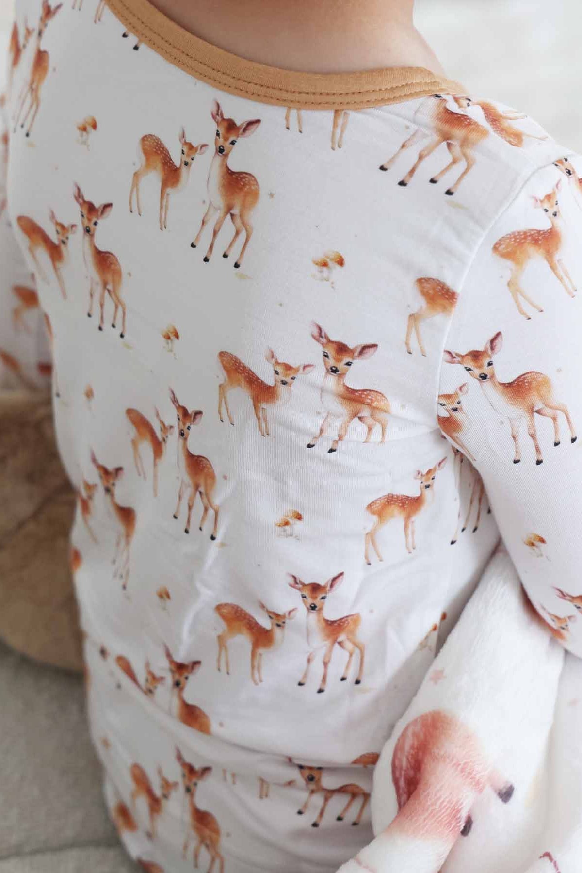 Friendly Fawns Two Piece Pajama Set