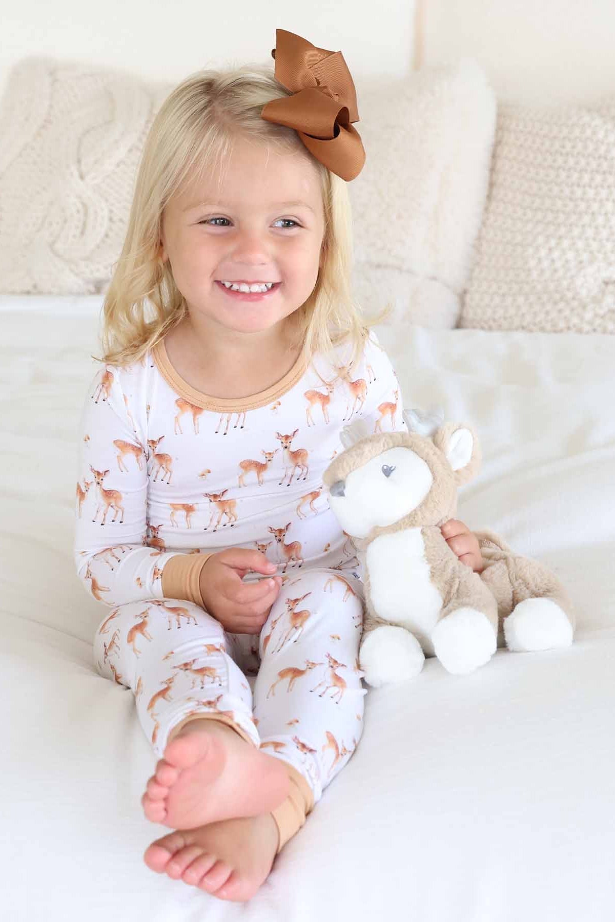 Friendly Fawns Two Piece Pajama Set