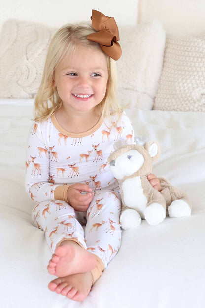 Friendly Fawns Two Piece Pajama Set