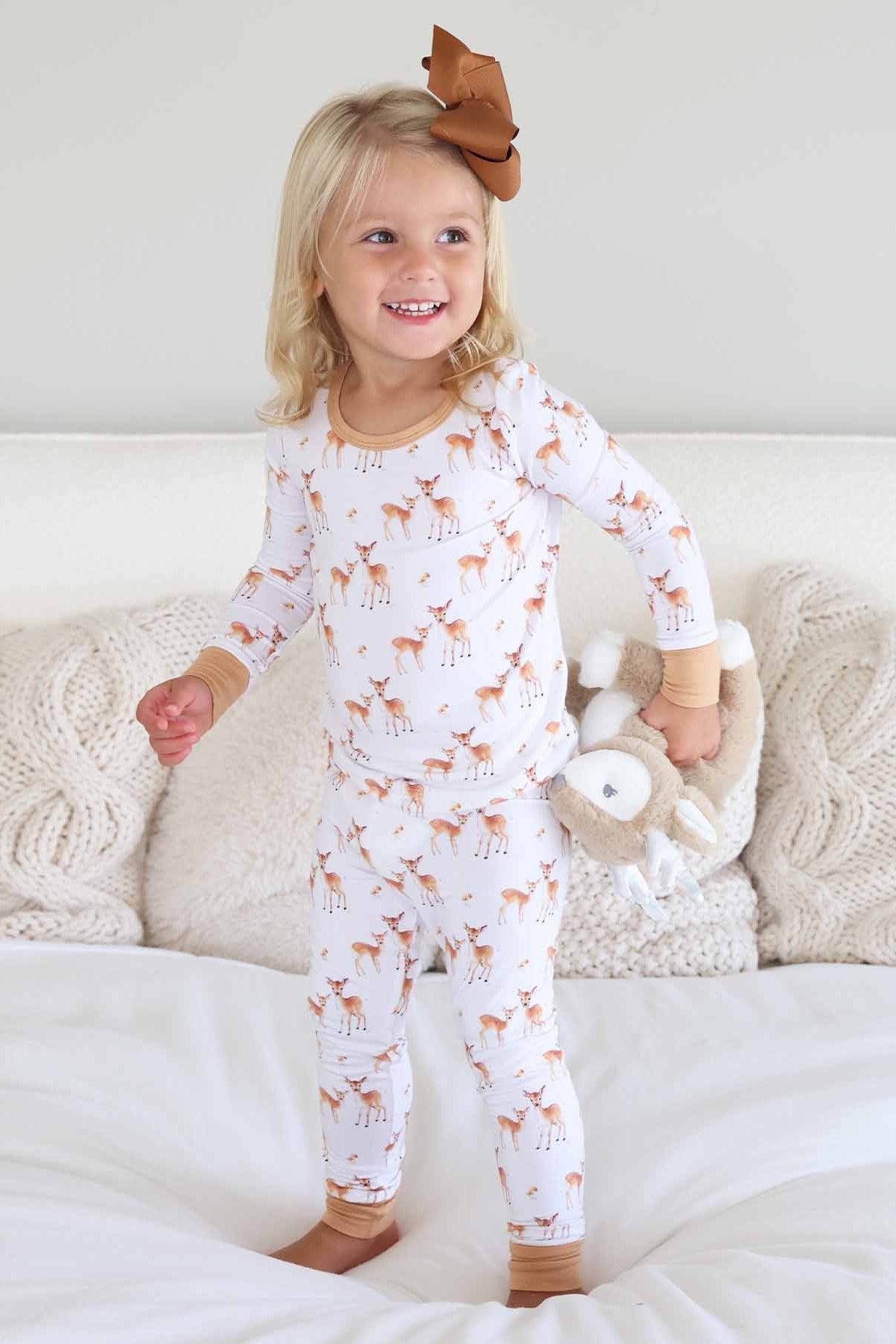 Friendly Fawns Two Piece Pajama Set