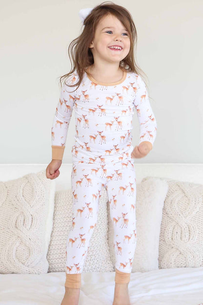 Friendly Fawns Two Piece Pajama Set