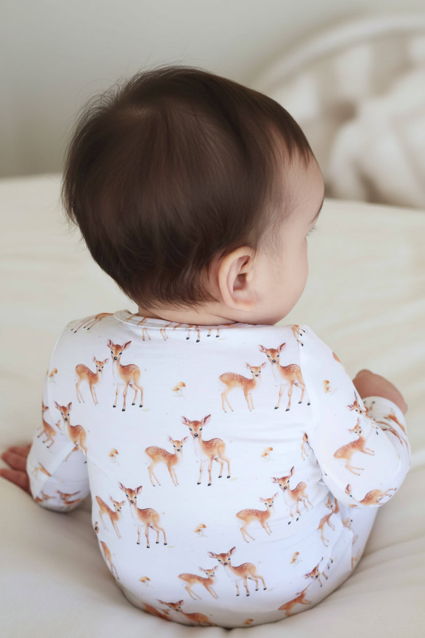 Friendly Fawns Zipper Footie
