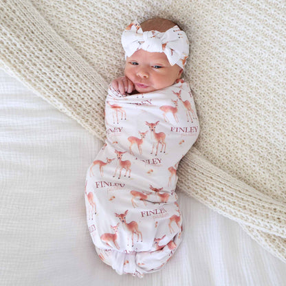 Friendly Fawns Knit Large Bow Headwrap