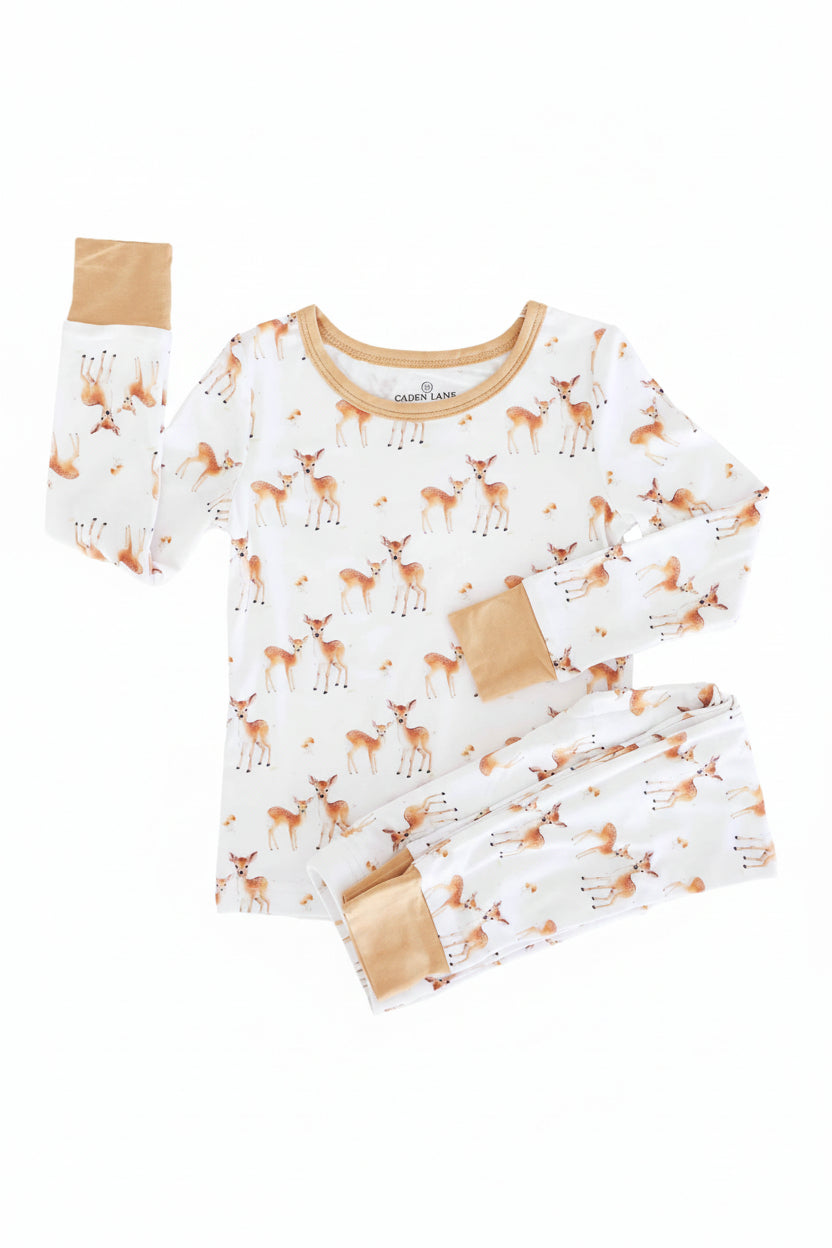 Friendly Fawns Two Piece Pajama Set