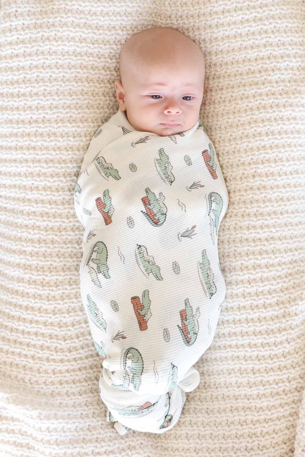 All Bamboo Waffle Swaddle Blankets