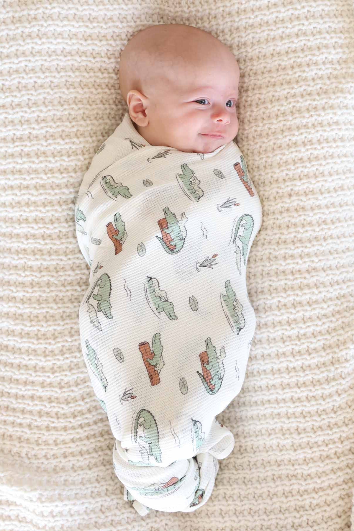 All Bamboo Waffle Swaddle Blankets