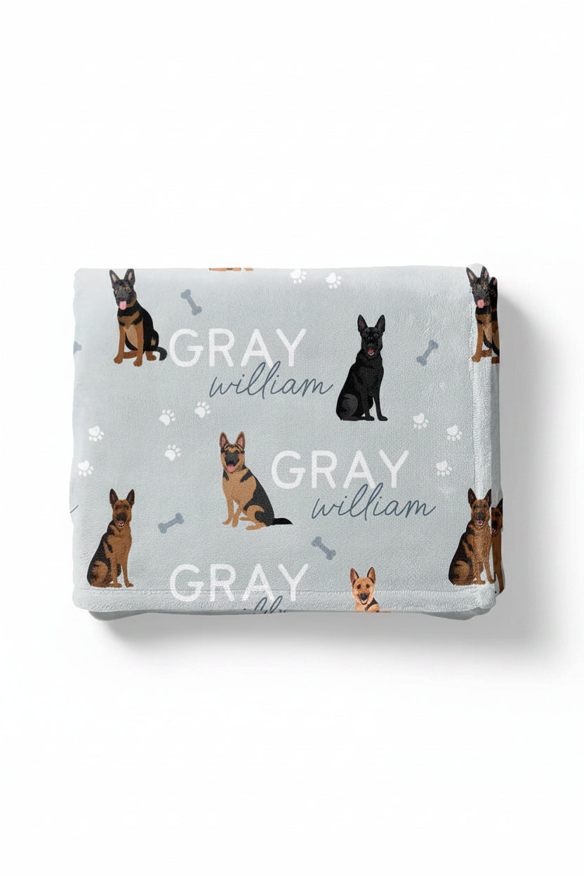 Personalized Kids Blanket | German Shepherd