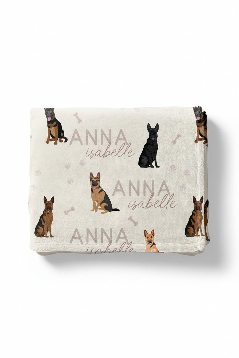 Personalized Kids Blanket | German Shepherd