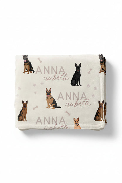 Personalized Kids Blanket | German Shepherd