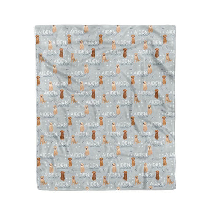 Personalized Kids Blanket | Golden Retriever
