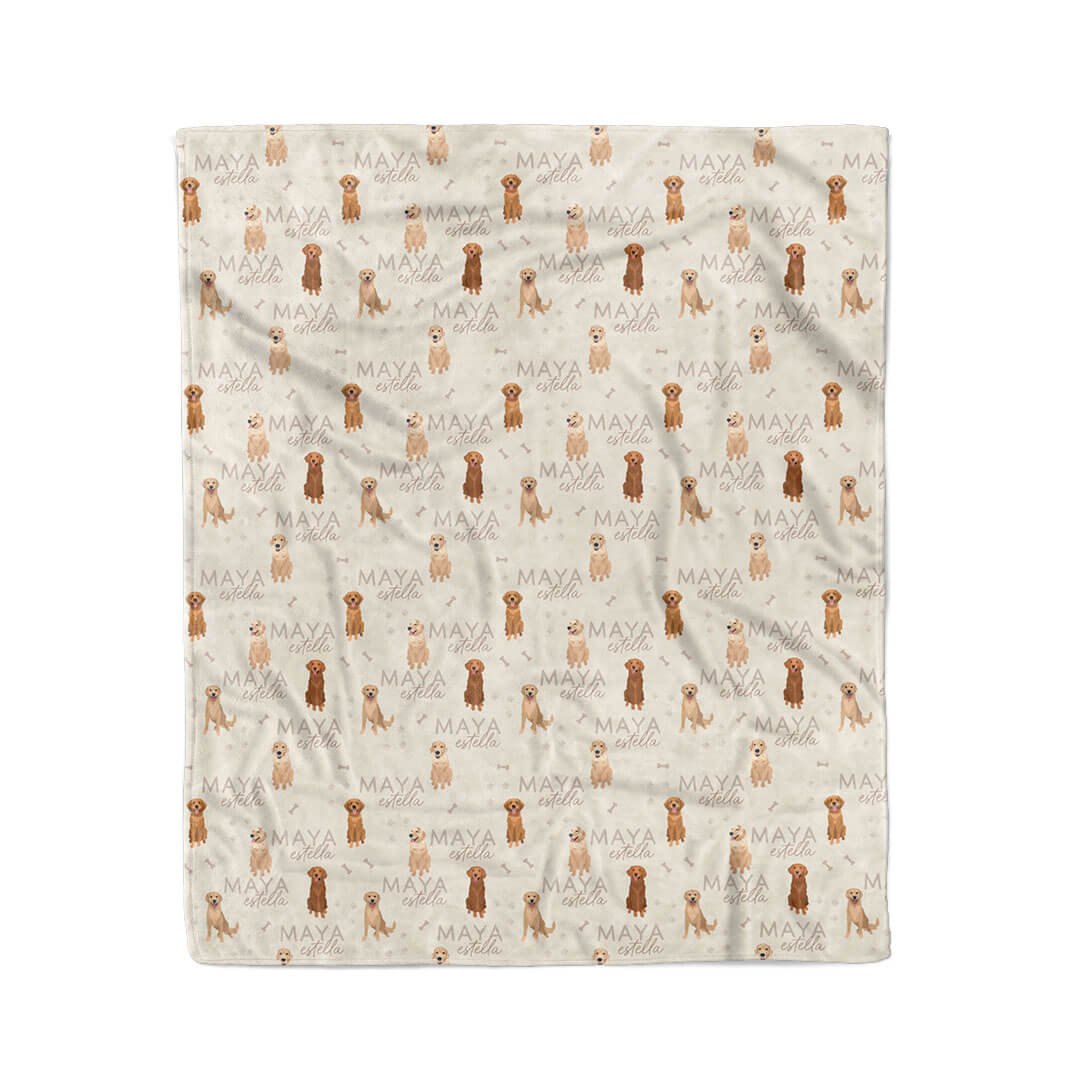Personalized Kids Blanket | Golden Retriever
