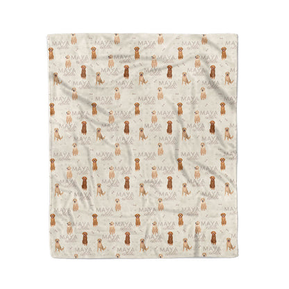 Personalized Kids Blanket | Golden Retriever