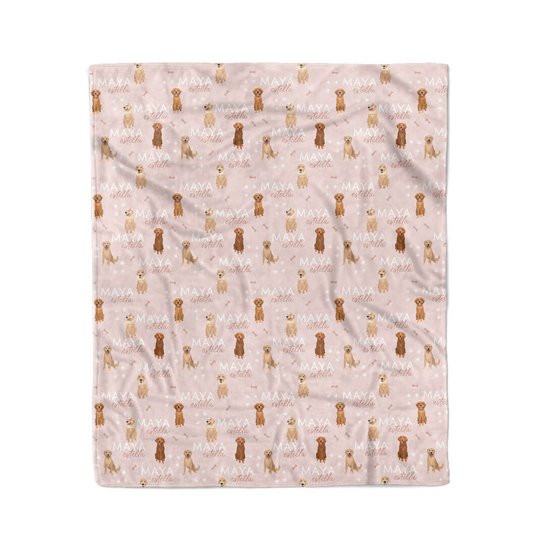 Personalized Kids Blanket | Golden Retriever