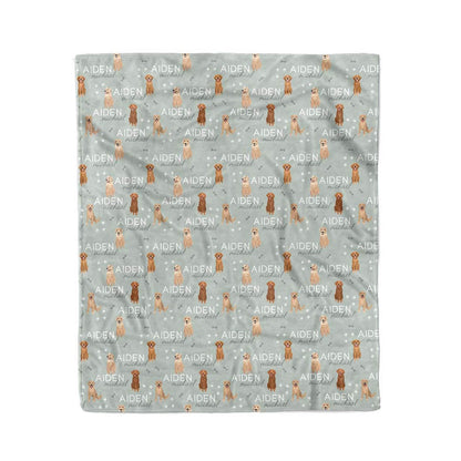 Personalized Kids Blanket | Golden Retriever