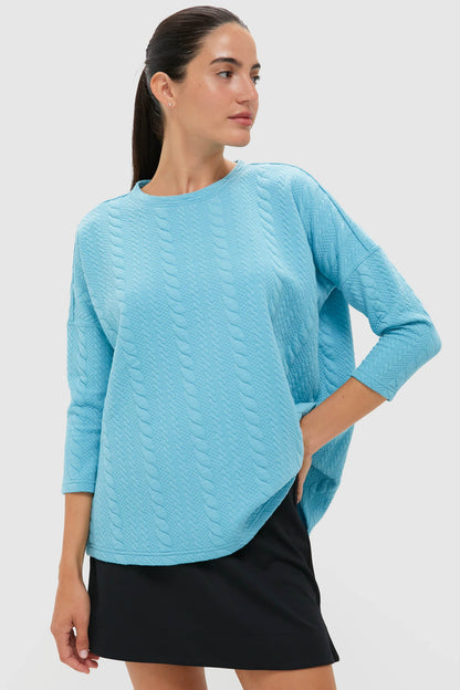Bright Blue Cable Ally Swing Sweatshirt