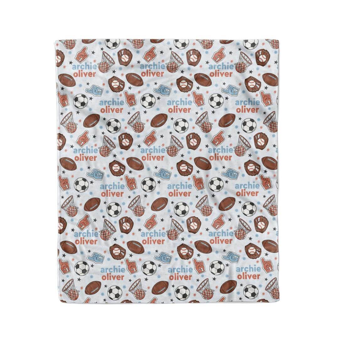 Half Time Personalized Kids Blanket