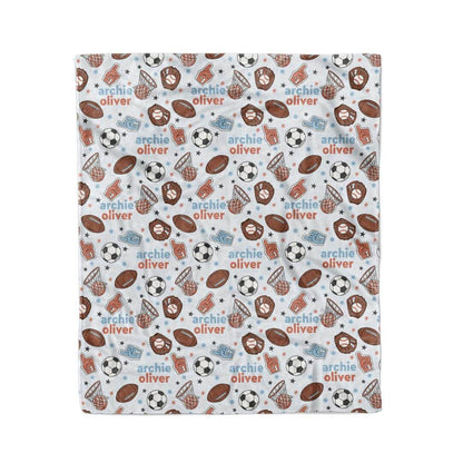 Half Time Personalized Kids Blanket